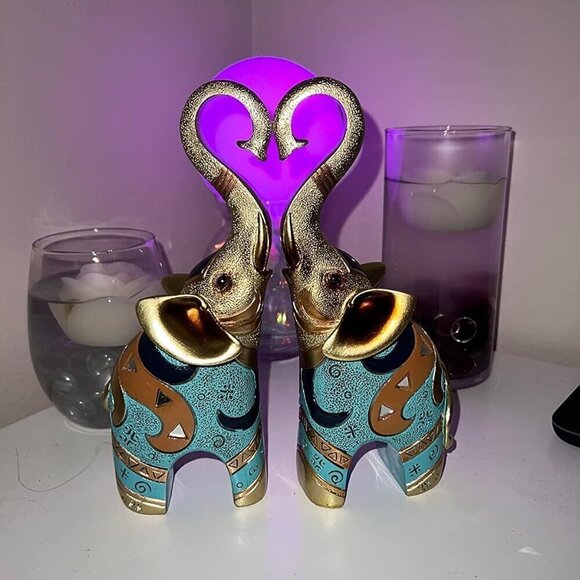 Good Luck Elephant Décor for Home, Large Gold Elephant Statue for Home Décor - Picture 3 of 11